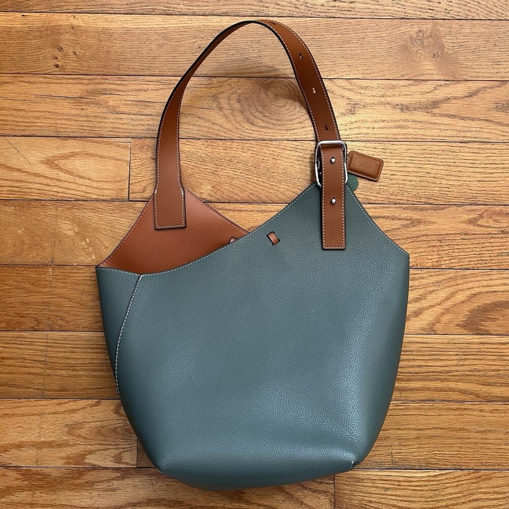 MDBM Maison De Beaute Marseille Cholet Leather Bucket Two Tone Tote Bag